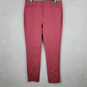 Old Navy Pixie Ankle Pants Womens 8 Wine Stain High‎ Rise Secret Slim Pockets